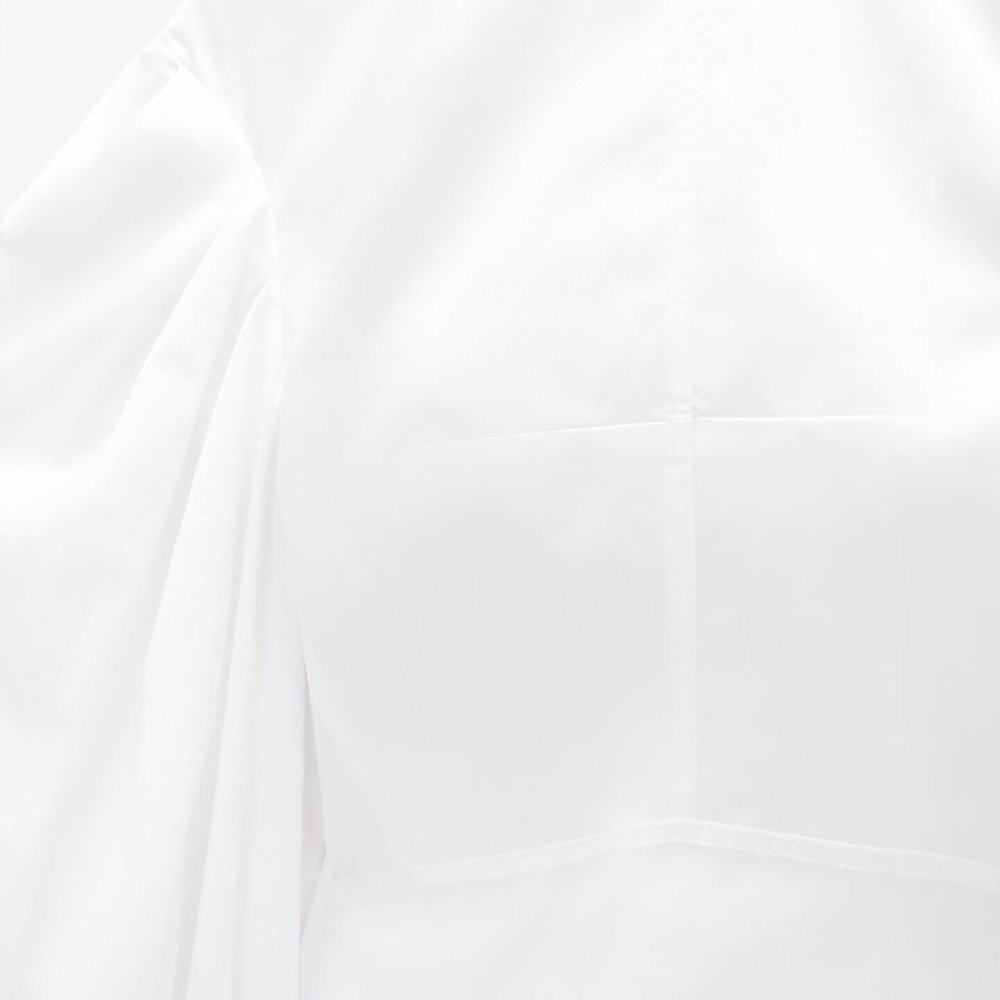 Zara VOLUMINOUS POPLIN TOP White 7851/649-cotton - Picture 5 of 5